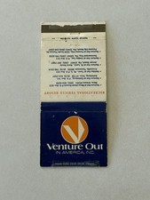 Venture Out In America Inc Jensen Beach + Florida Matchbook Cover V2