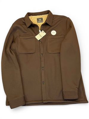 #ad Nomad Cozy Sherpa Lined Waffle Knit Work Jacket Brown Mens Size XL $16.95