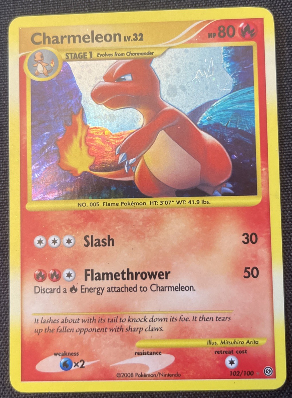 Charmeleon 102/100 Secret Rare Stormfront - Holo Pokemon Card TCG LP