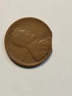 1920 Wheat Penny Clipped Planchet Error