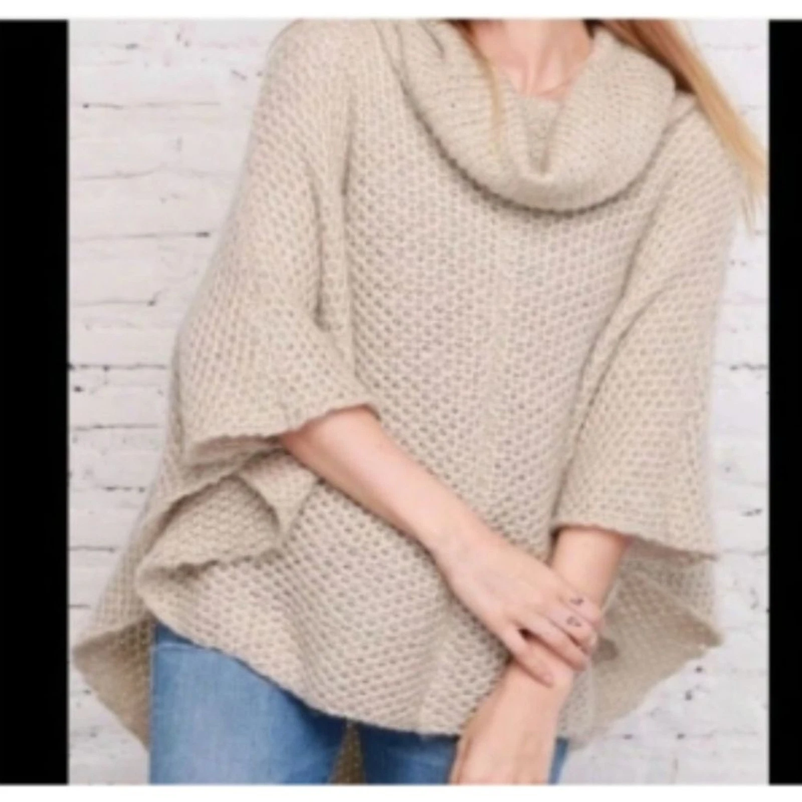 Wooden Ships Wool and Mohair Blend Turtleneck Poncho
Opens in a new window or tab