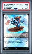 2023 DISNEY LORCANA EN 1-THE FIRST CHAPTER 206 STITCH ENCHANTED Psa 9