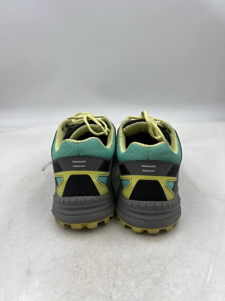 Scarpa Neutron WMN Trail Running Shoes Womens Size 7 Teal Yellow Vibram Megagrip Foto 3 de 4
