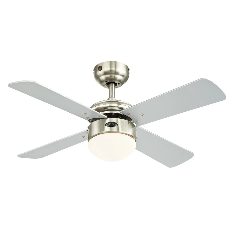 Regolatore LED Ventilatore con Telecomando Westinghouse Colosseum Nichel 90cm - Immagine 2 di 4