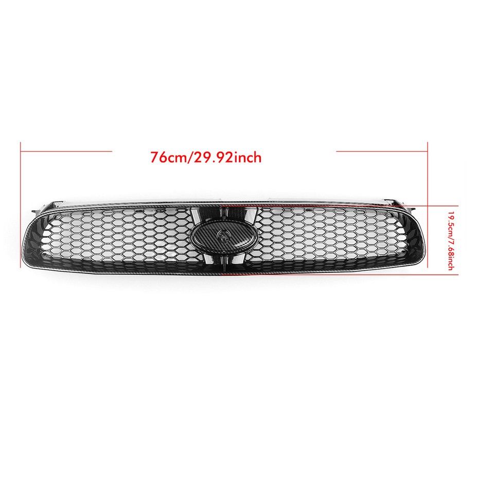 Carbon Fiber Look Front Bumper Grill Grille For Subaru Impreza 8th 2004