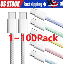 For iPhone 15 Pro Max USB-C to USB-C Cable Fast Charger lot Type C Charging Cord