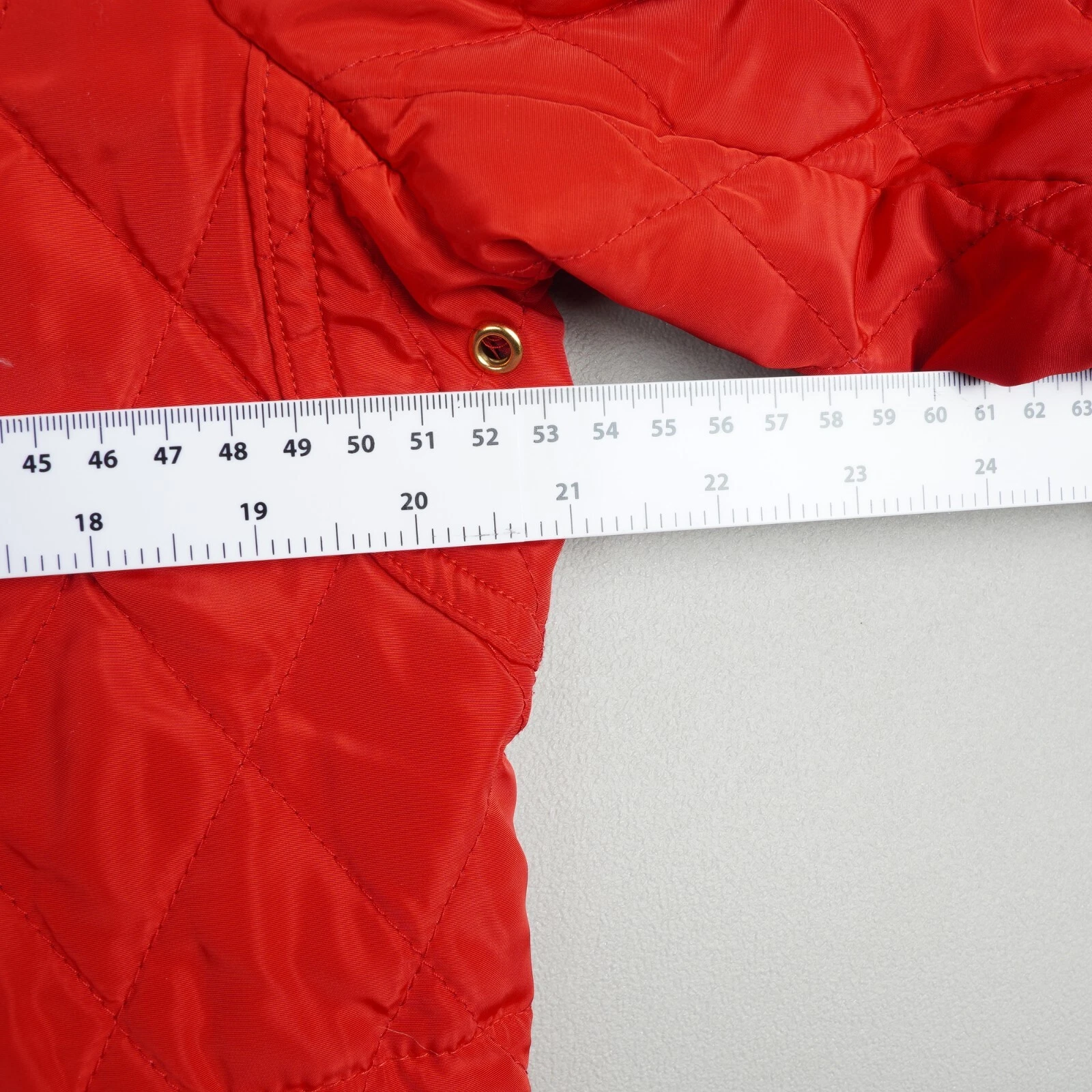 Giacca Michael Kors donna grande rossa trapuntata imbottita full zip cappuccio utility B59