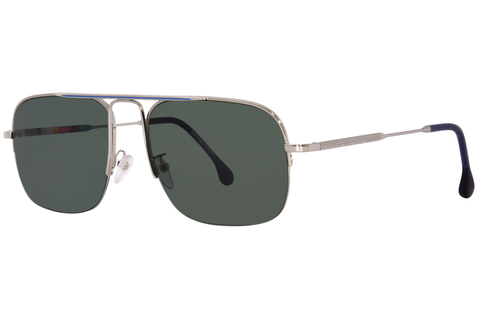 Paul Smith Clifton PSSN02558-02 Sunglasses Mens Shiny SilverGreen Pilot 58mm 15290₽