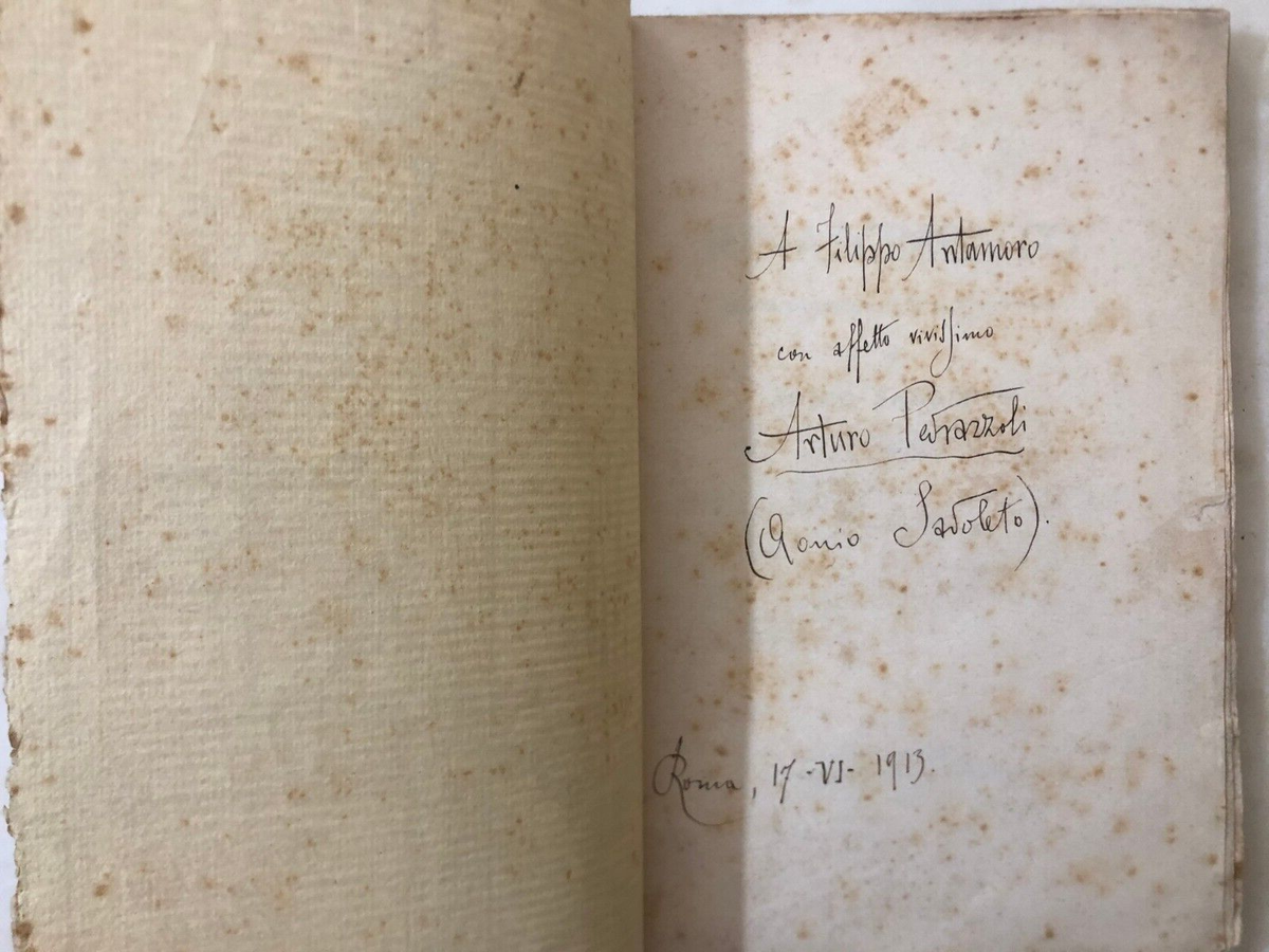 Libro Rinascimento Poema Arturo Pedrazzoli (Aonio Sadoleto) 1912