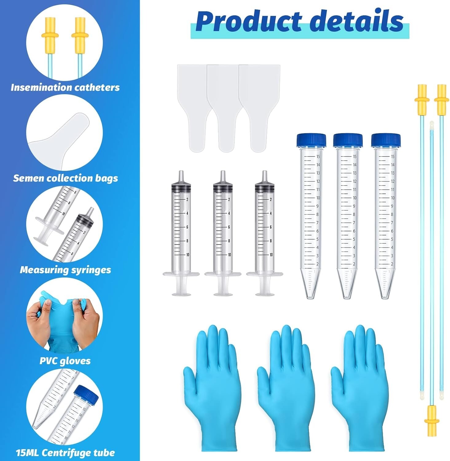 3 Set AI Artificial Insemination Dog Breeding Kit, Canine Tube Semen