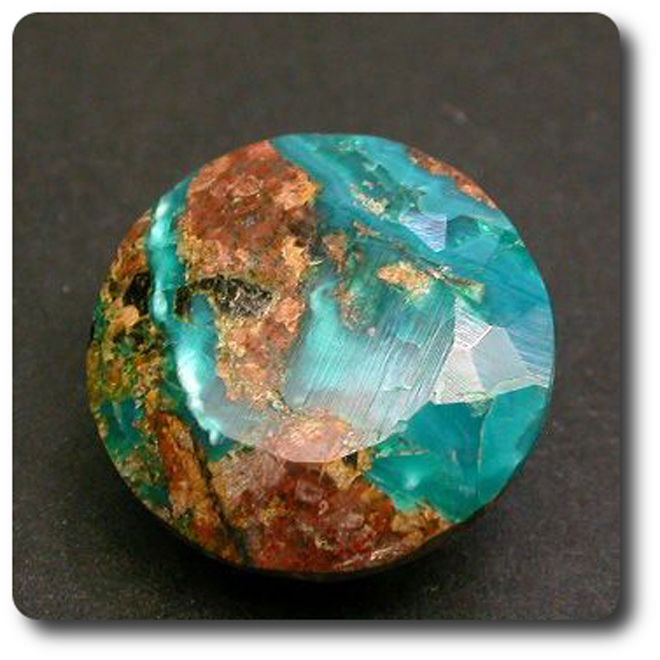Chrysocolle de 6.36 cts d'Arizona, gemme de collection haut de gamme pour joaillerie