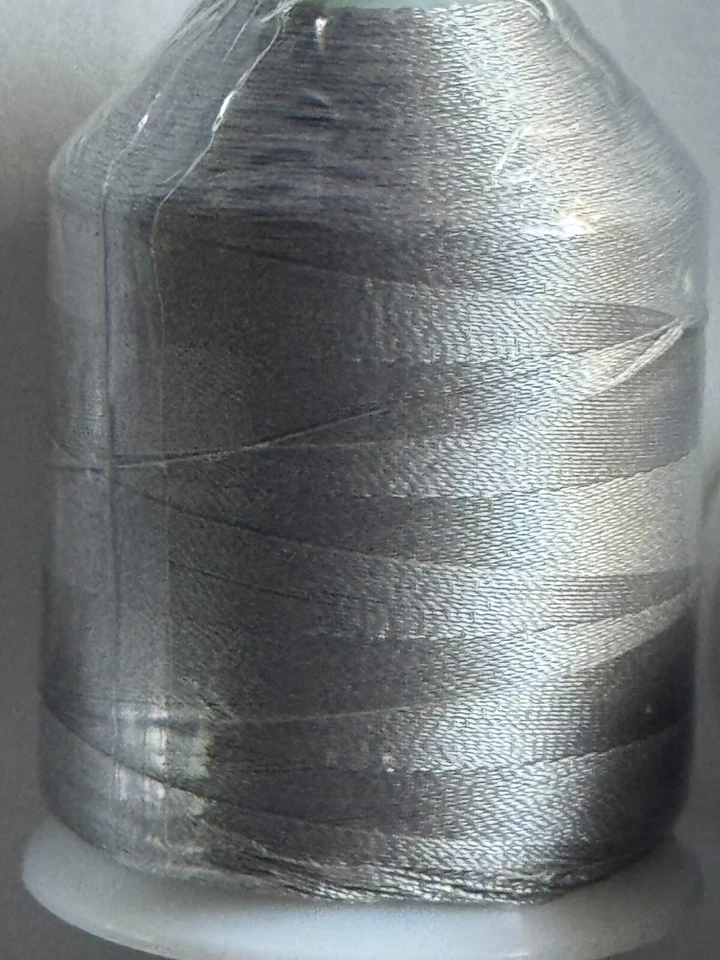 Lots 20 Coats & Clark Embroidery Thread 1100 yds. Silver D75 Polyester - Image 3 of 4