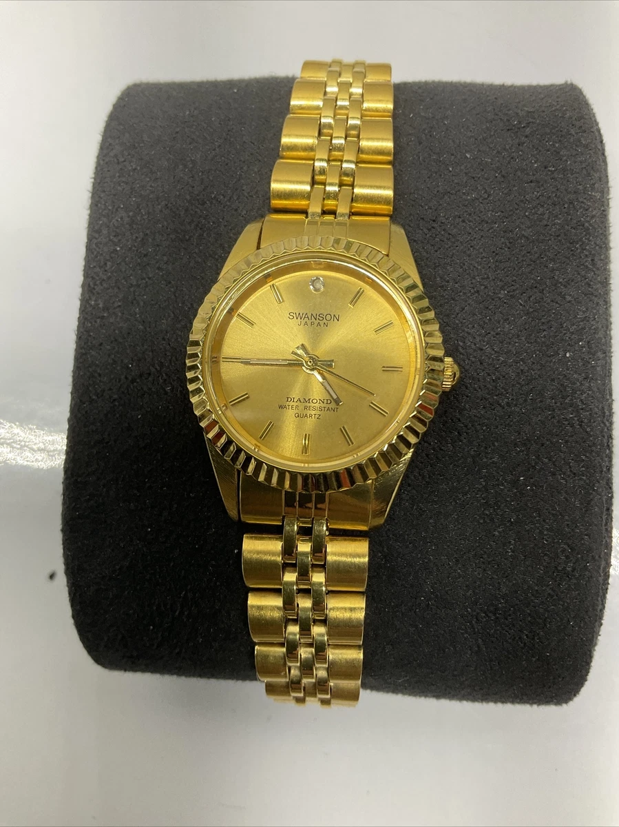 Swanson Japan 9N86 0060 Diamond Quartz Analog Ladies Watch New Battery WRB1