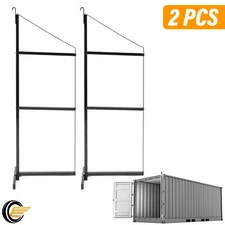 2PCS Cargo Shipping Container Shelving Shelf Brackets Powder Coated Universal