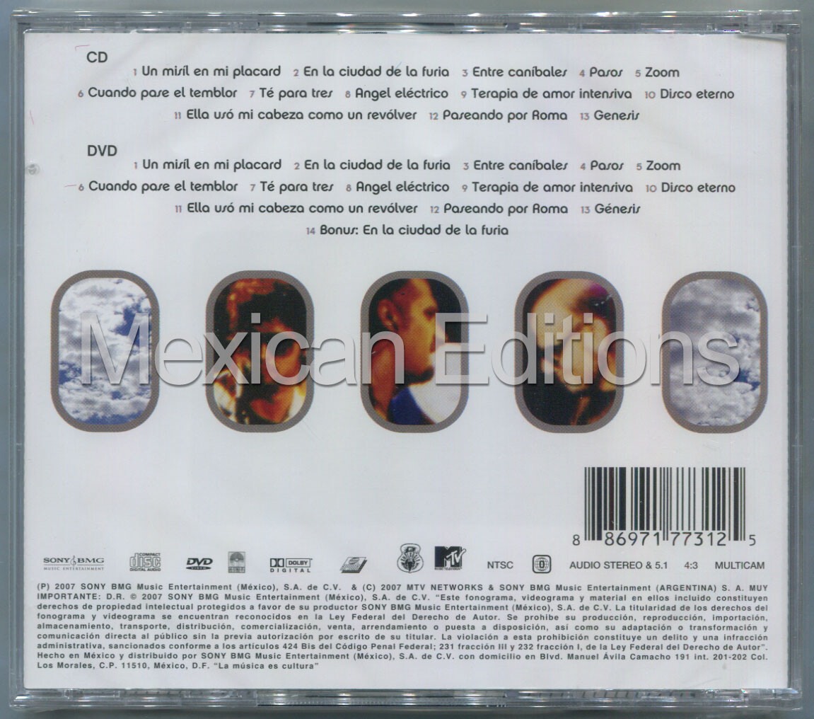 Soda Stereo MTV Unplugged Comfort Y Musica Para Volar Mexican Edition