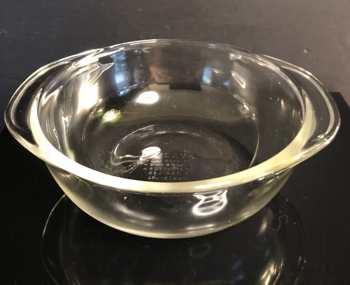 Vintage Everlast Round Casserole Dish Caddy Handles Aluminum Bamboo & Pyrex Dish - Picture 8 of 19