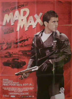 MAD MAX - MILLER / MEL GIBSON - AUTO / BIKER - SELTENES FRANZÖSISCHES FILMPLA...