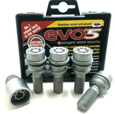 4 x BULLONI DI BLOCCAGGIO RUOTE IN LEGA ALTA SICUREZZA PER BULLONI AUDI Q7 PERNO DADO AD ALA (163)