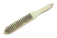 DrahtbüRste 4-Reihig StahlbüRste Mit Holzgriff StahldrahtbüRste HandbüRste Neu