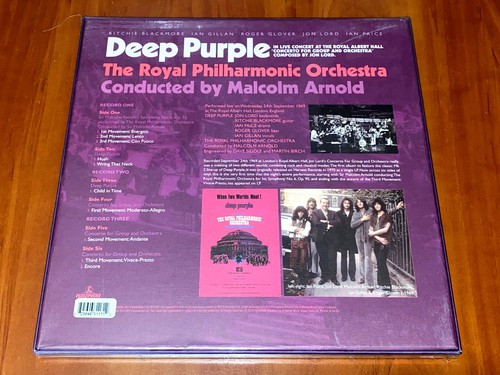 DEEP PURPLE ROYAL ALBERT HALL CONCERTO *RARE* 3x LP VINYL BOX BOOKLET EU LTD New - Picture 2 of 2