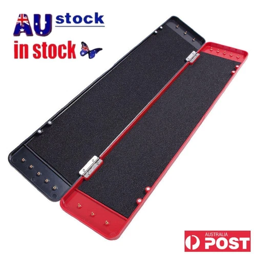 Fishing Rig Hook Tackle Box Fish Gear Storage Case (Black Red 450x90x30mm)