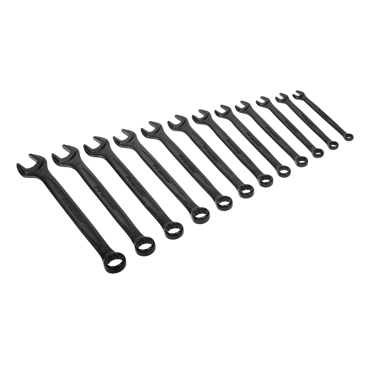 Sealey Tools Combination Wrench Spanner Set 12pc Metric - Black