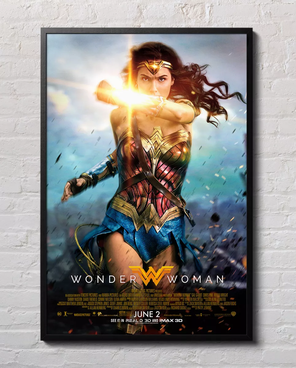 Wonder Woman 2017 Movie Poster 24x36 Borderless Glossy 17187