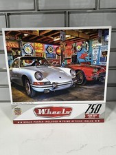 Master Pieces Wheels Hot Rod Alley 750 Pc Jigsaw Puzzle w/Bonus Poster 24x18"VG