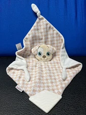 Booginhead Puppy Teether Security Blanket Lovey Boogin Head White Tan