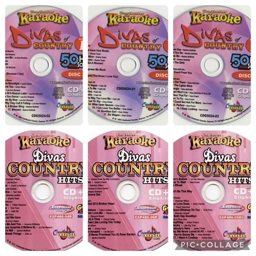 CHARTBUSTER DIVAS FEMALE COUNTRY 6 CDG DISCS KARAOKE women girls CDs