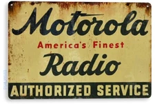 TIN SIGN Motorola Radio Metal Décor Wall Art Garage Shop Bar A512