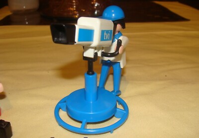 PLAYMOBIL vintage télévision TVI technicien caméra sets 3530 3531 3571 #2