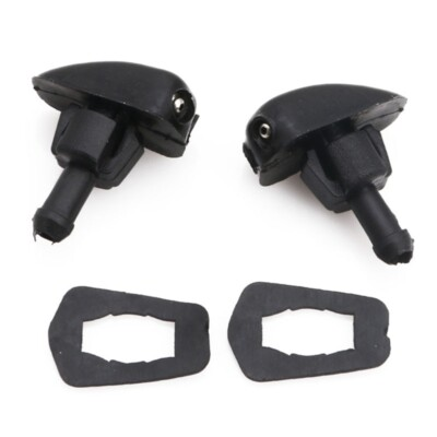 #ad #ad 2Pcs Black Plastic Car Auto Window Windshield Washer Spray Sprayer Nozzle New $7.35