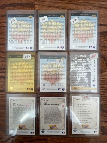 1993 Upper Deck Baseball Cards Lot (9) Mike Piazza STAR ROOKIE Card Willie Mays - Picture 12 of 12