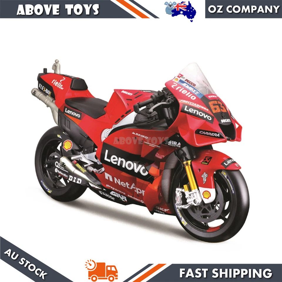 Maisto 1:6 Scale Moto GP 2022 Ducati Lenovo Team #63 Bagnaia Diecast Model - Image 3 of 3