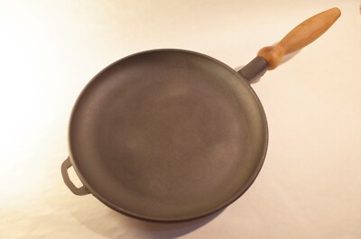 MAYSTERNYA cast iron crape pan 10'' with removable handle