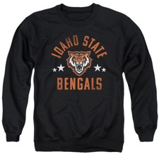 Idaho State University Adult Crewneck Sweatshirt Bengals, Black, S-3XL
