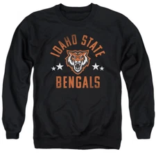 Idaho State University Adult Crewneck Sweatshirt Bengals, Black, S-3XL