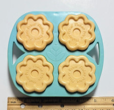 VTG Fisher Price Fun With Food Cookie/Muffin Light Blue Tray 1987 With 4 Cookies