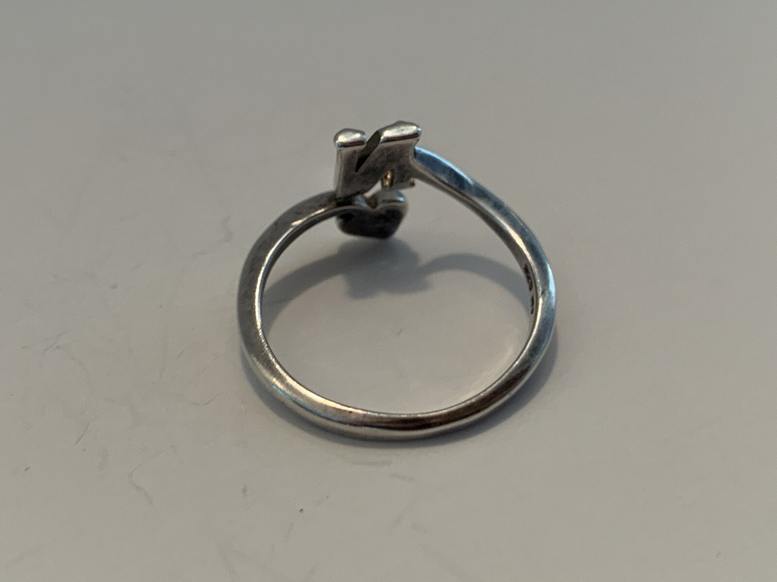 Silver Adjustable “N” Initial Ring, Avon Brand Si… - image 3