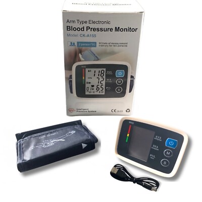 DIGITAL BLOOD PRESSURE MONITOR | Upper Arm Cuff | USB | FDA Approved | 2 Users