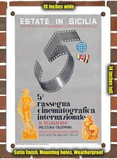 Metal Sign - 1959 Summer in Sicily 5th International Film Festival - 10x14"