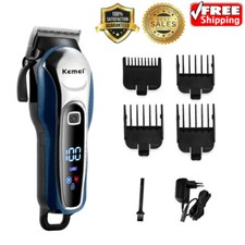 Professional Hair Clippers Trimmer Mens Barber Hair Cutting Kit Machine Cordless