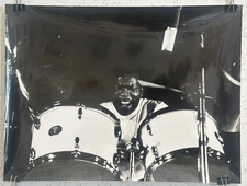 ELVIN JONES B&W Vintage Photo Luisa Cairati, Bergamo, Italy, 11 3/4'' x 15 3/4''