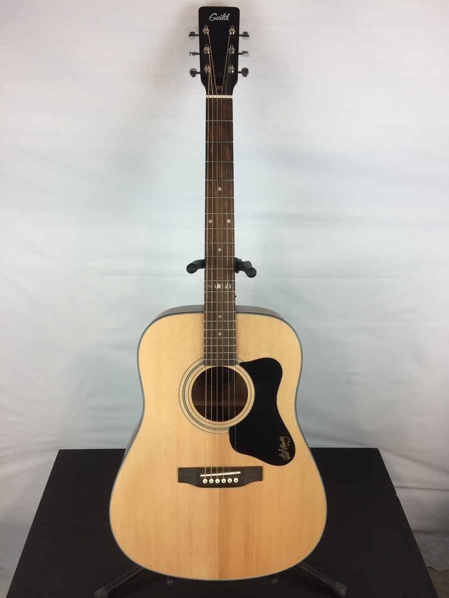 Very Good Guild A-20 Bob Marley Acoustic Guitar, Natural w/ Gig