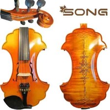 Baroque style SONG Master carving back 5 strings 4/4 violin, deep tone 14092
