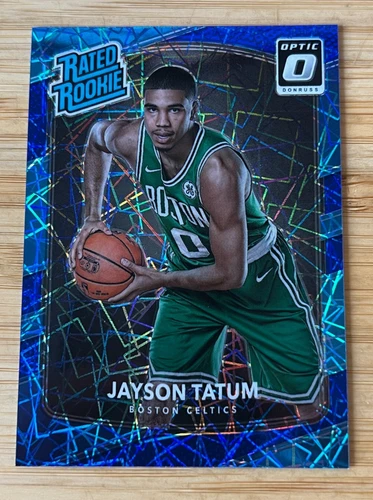 Jayson Tatum 2017-18 Panini Donruss Optic Blue Velocity Rated Rookie #198