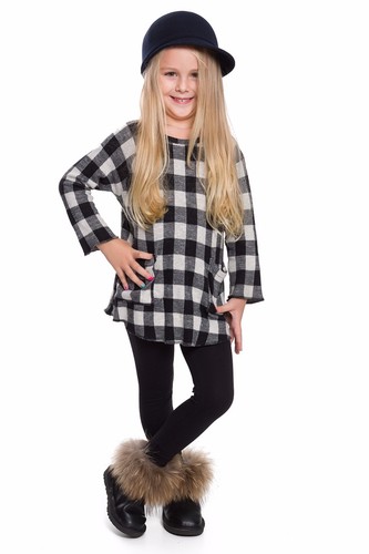 Winter Thick Kids Cotton Leggings Thermal Fleece Inside Childrens Age 1-13 CHD28 - Picture 2 of 16