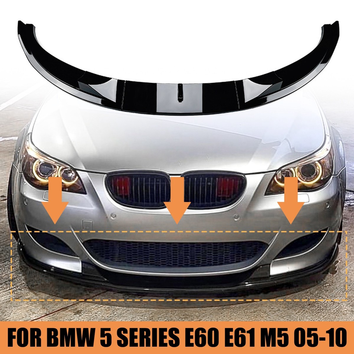 Fit For BMW 5 Series M5 E60 E61 2007-10 Front Bumper Spoiler