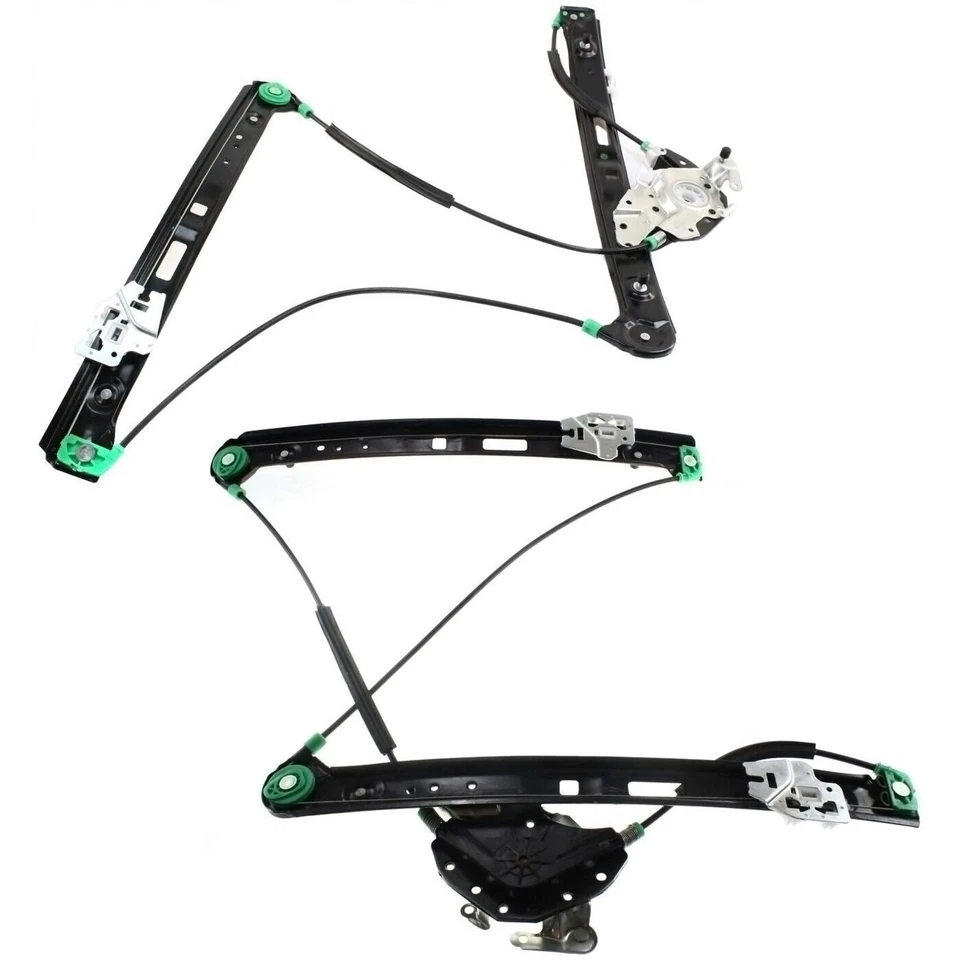 Set of 2 Front Window Regulator For 2001-2005 BMW 325i 2000 323i Foto 2 de 4
